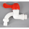 Fast open white plastic red cap PVC water tap